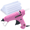Pink Power Pink Corded Dual Temp Hot Glue Gun Kit with 20 Premium Full Size Glue Sticks for Crafting