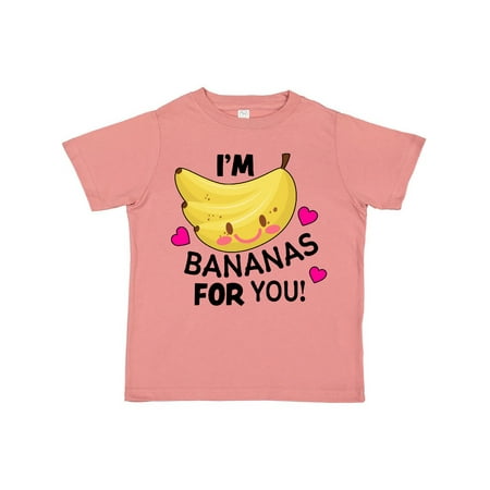 

Inktastic I m a Bananas For You with Cute Banana and Hearts Gift Toddler Boy or Toddler Girl T-Shirt