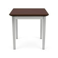 thumbnail image 4 of Lesro Lenox Steel Metal Modern Waiting Room Guest End Table in Silver and Cocoa Walnut, 4 of 4