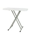 thumbnail image 2 of Flash Furniture 30-Inch Granite White Indoor/Outdoor Plastic Folding Table, Adjustable Height Commercial Grade Side Table, Laptop Table, TV Tray, 2 of 14