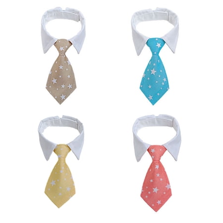4 Pieces Pets Dog Cat Bowtie Pet Costume Adjustable Formal Necktie Collar for Cats Dogs Grooming Accessories
