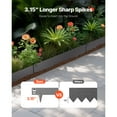 thumbnail image 3 of KFFKFF Metal Garden Border, Set of 5, 39 x 3 inches, Resilient Against Rust, Flexible Landscape Edging, Robust Lawn Divider, Simple to Set Up, Dark Gray Edging for Flower Beds and Walkways, 3 of 10