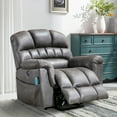 thumbnail image 2 of BonzyHome Large Power Lift Chair Recliner for Elderly, Heavy Duty Electric Lift Recliner with Massage,For tall men,Gray, 2 of 11