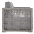 thumbnail image 3 of Modway Aura 4-Piece Outdoor Patio Furniture Wicker Rattan Set in Gray Finish, 3 of 11