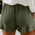 thumbnail image 3 of Xixinqiwan Shorts for Women under $5,Linen Ruffle Shorts for Women High Waisted Lounge Comfy Casual Cotton Shorts for Summer Casual, 3 of 7