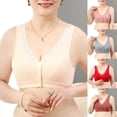 thumbnail image 5 of NIEWTR Bra for Senior Women Front Closure Breathable Bra Wireless No Underwire Lift up Bras with Back Support(Light Gray,40), 5 of 9