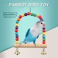 thumbnail image 4 of Pet Parrot Toy - Multi-Functional with Bell, Wood & Iron, Durable, for Exercise & Play, 4 of 7