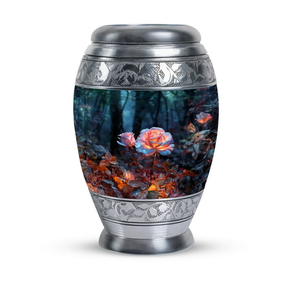 Cremation Rose Urn, Large Urns For Human Ashes Adult Male, Funeral Urns, Burial Urns For Adult Human Ashes, Urn For Ashes Adult Female, Decorative Urns For Women Ashes, Unique Handcrafted Urn 10 Inch