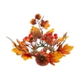 thumbnail image 2 of UALSRZL Candle Rings Wreaths, 10in Thanksgiving Sunflower Maple Leaves Berry Pinecone Candle Rings, Candles Wreath for Fall Table Decor, Multicolor, 2 of 7