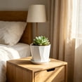 thumbnail image 5 of Geometric Planter Pot With Tray Small Indoor Plant Pots Modern Decorative Flower Pot For Succu*lents Cactus Herbs Green Plants Home Office Desk Window Sill Garden Decor, 5 of 6