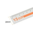 thumbnail image 2 of Regla Recta Unique Bargains 3uds 15cm Aluminio Naranja, 2 of 5