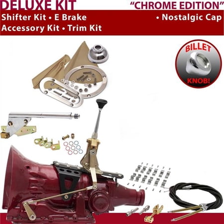 American Shifter TH200 Shifter Kit Chrome 6 in. E Brake Cable Clamp Trim Kit for EC7C3