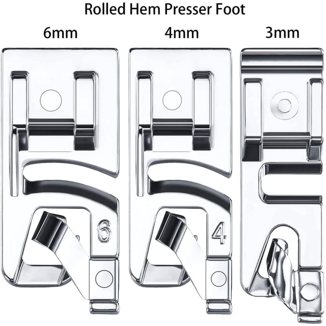 Máquina de coser y flejado y prensatelas - apto para uso doméstico 3 mm, 4 mm y 6 mm (paquete de 3) juego a