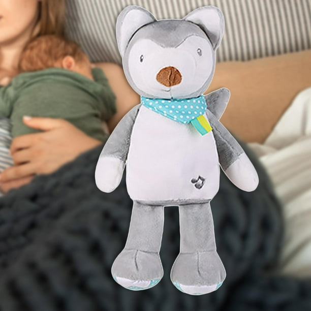 Juguete de peluche perfke ayuda al sueño del bebé almohada suave luminosa