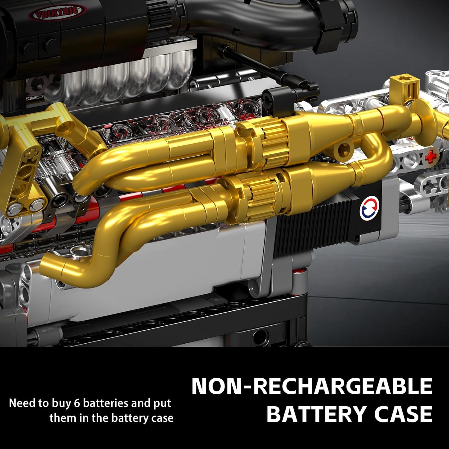 10224 V12 Engine Model that Works - Build Your Own V12 Engine Toy, Petrol Car Engine Replica Model Building Kit for Car Enthusiasts & Collectors (974 Pieces)
