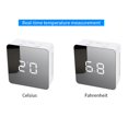 thumbnail image 3 of Reloj con espejo digital LED multifuncional, luz blanca cuadrada, 3 of 5
