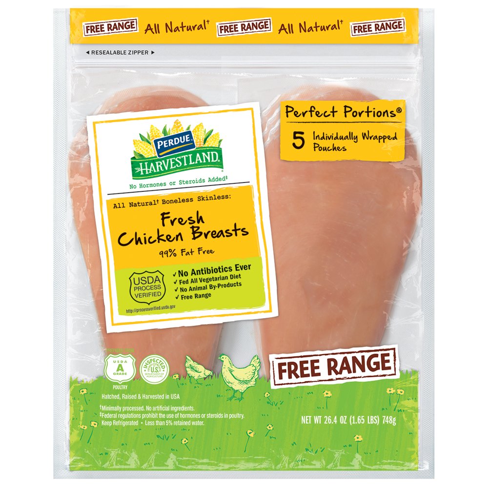 Perdue Harvestland Perfect Portions Free Range Boneless Skinless Chicken Breast (1.65 lbs
