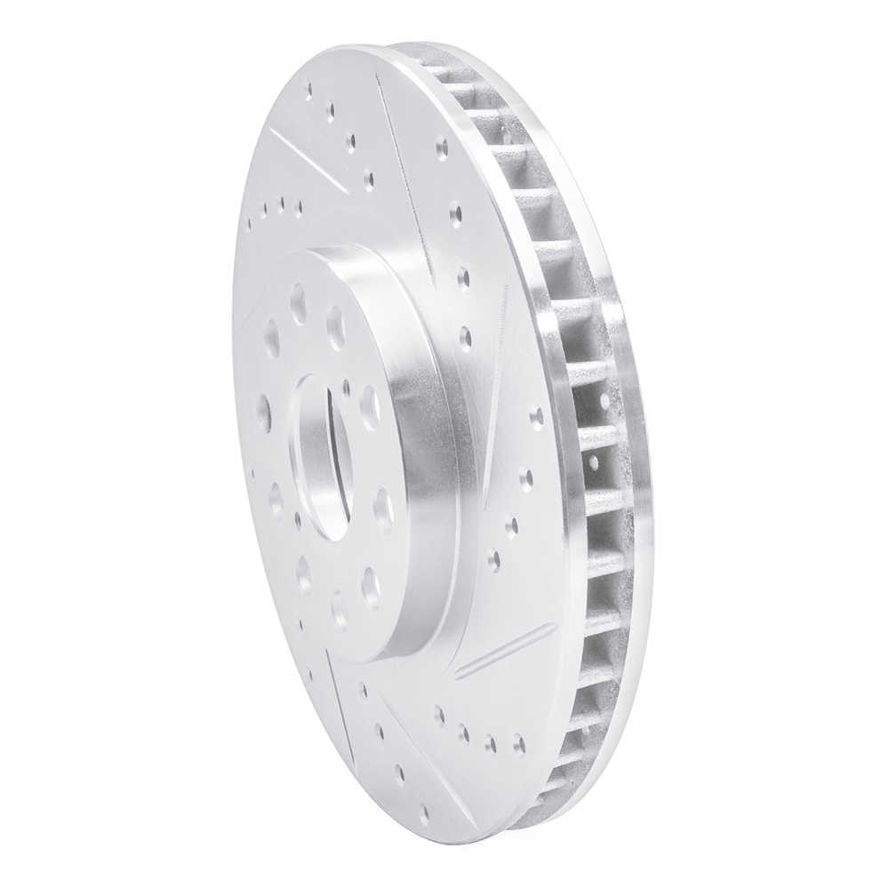 Dynamic Friction Company 631-76061R DFC Brake Rotor - Drilled And Slotted - Silver