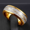 thumbnail image 2 of 8mm Yellow Gold Plated Titanium Steel Mens Ring Men Wedding Band Man Ring, 2 of 6