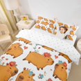 thumbnail image 3 of Erosebridal Flower Capybara Twin Bedding for Kid, Cute Animal Duvet Cover Set, 2pcs, No Comforter, 3 of 5
