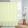 thumbnail image 4 of Shower Curtains for Bathroom, Yellow White Stripe Waterproof Fabric Shower Curtain, Modern Minimalist Geometric Striped Decorative Bathroom Curtain for Bathtub, 66"x72", No Hooks Included, 4 of 9