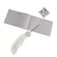 thumbnail image 3 of Elegante Libro de Invitados para Recepción s, Bolígrafo con Lazo de Plumas Y de Soporte para Bolígrafos Colco Pluma del libro de invitados, 3 of 7