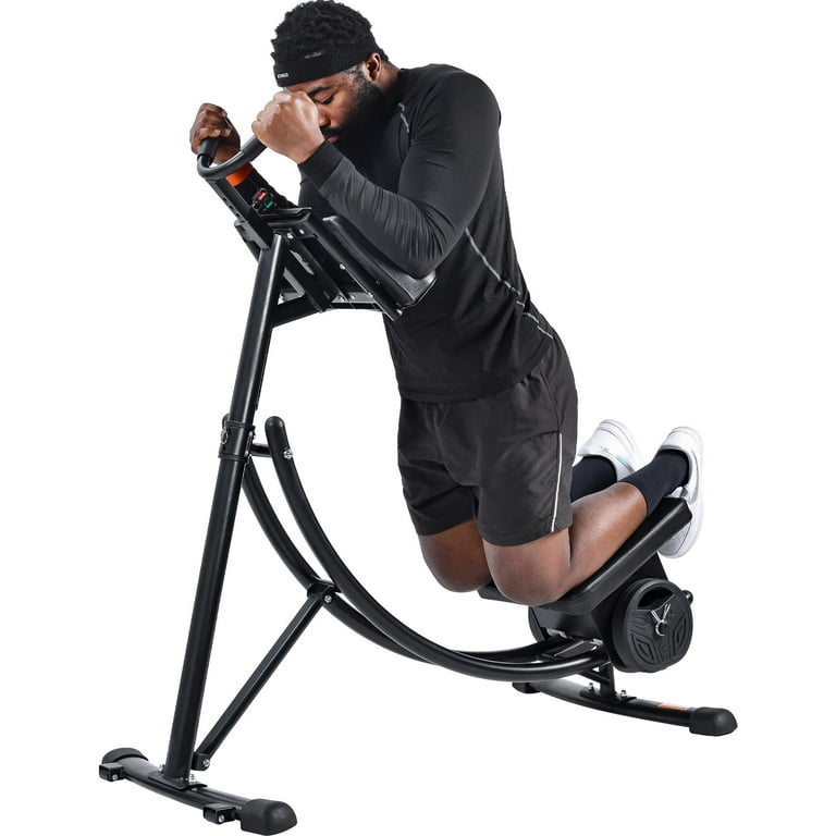 Ab Workout Equipment Ab Machine Exercise Equipment for Home Workouts Folding Ab Crunch Coaster Core Trainer with Kettlebell Style Resistance Block Black Walmart