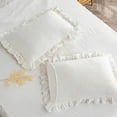 thumbnail image 6 of Bedding Bedspread Set Bed Queen - 3 Pieces Farmhouse Bedspread Skirt Coverlet Bed Spreads Quilt Chic Vintage Bedding Ruffle Bedspread Rustic with 2 Pillow Shams for Bedroom Home Dorm (White, Queen), 6 of 7