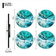 thumbnail image 2 of Battery Operated Analog Wall Clocks Non-Ticking Silent Modern Clock Decorative for Home,Office-Abstract Fluid Art Painting With Turquoise And Blue(10inch), 2 of 4