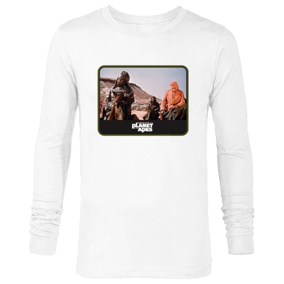 Beneath the Planet of the Apes 1970 General Ursus & Dr Zaius - Long Sleeve T-Shirt for Men - Customized-White