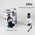 thumbnail image 5 of 100X Portable Microscope Kids Gift Pocket Microscope Electric Mini Microscope with Mobile Phone Holder, 5 of 5