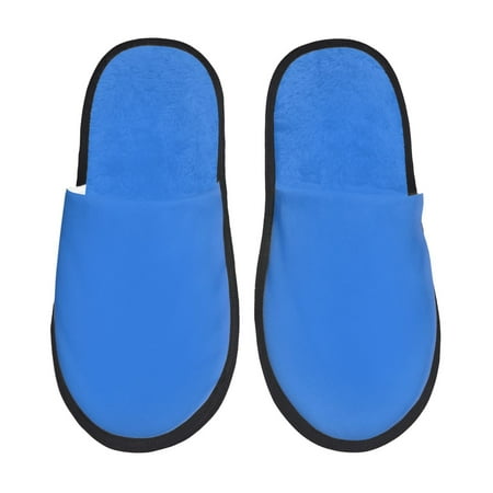 

Yiaed Dodgerblue Print Unisex House Slippers Slip on Warm Shoes Indoor Outdoor with Anti-slip sole-Large