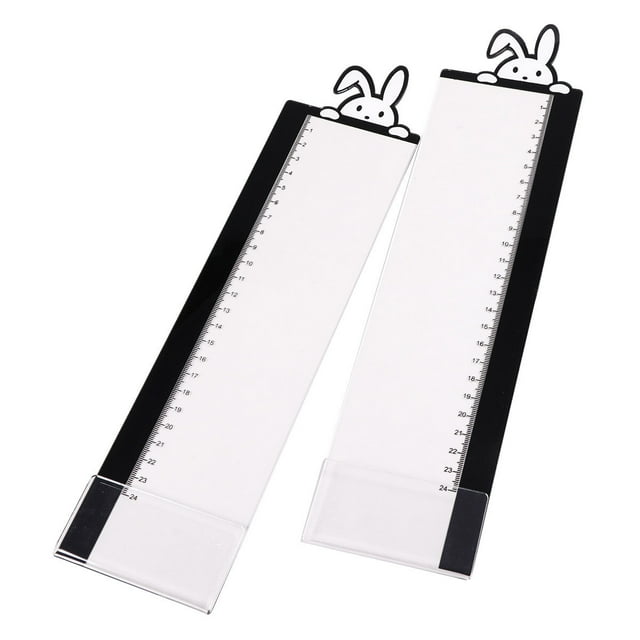 EeaseCA 2 Pcs Design Lapin Tableau Mémo pour Moniteur Support de Note en Acrylique Panneau Latéral de Moniteur d'Ordinateur Transparent Bloc Mémo Multifonction Rappel Adhésif (Gauche et Droite)