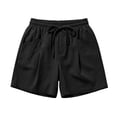 thumbnail image 5 of Shorts for Women Only Moment Shorts for Women Cotton and Linen Dressy Casual Elastic High Waisted,Comfy Lightweight Airy,Summer Shorts for Beach,Travel & Vacation Black,L, 5 of 7