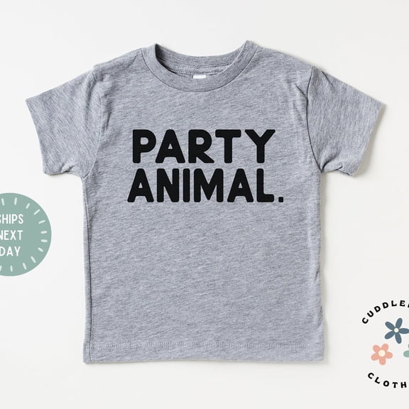 Bella Canvas Party Animal Toddler Shirt, Funny Retro Boy Girl Kids Tee, Kids T-Shirt, Gift for Kids