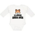 thumbnail image 3 of Inktastic I Love Shiba Inus Boys or Girls Long Sleeve Baby Bodysuit, 3 of 5