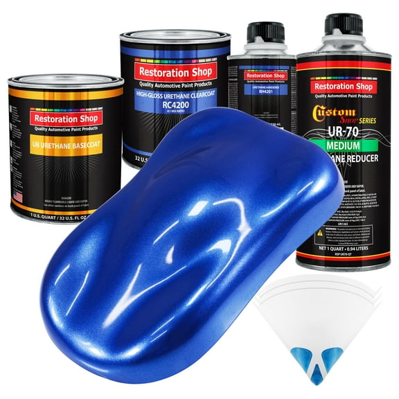 Cobalt Blue Firemist Quart URETHANE BASECOAT CLEARCOAT Car Auto Body Paint Kit
