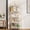 5 Tier Gold, variant on Walsunny 5-Tier Corner Bookshelf Industrial Corner Bookcase Corner with Metal Frame Large Open Display Bookshelves U-Shaped White