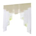 thumbnail image 4 of Fashion Pleated Design Tulle Balcony Window Short Shades Roman Curtain Panel Camel 80Wx80H, 4 of 7