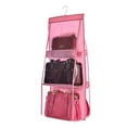thumbnail image 2 of Ludlz 6 Pockets Hanging Purse Handbag Organizer Clear Hanging Shelf Bag Collection Storage Holder Purse Bag Wardrobe Closet Space Saving Organizers, 2 of 3
