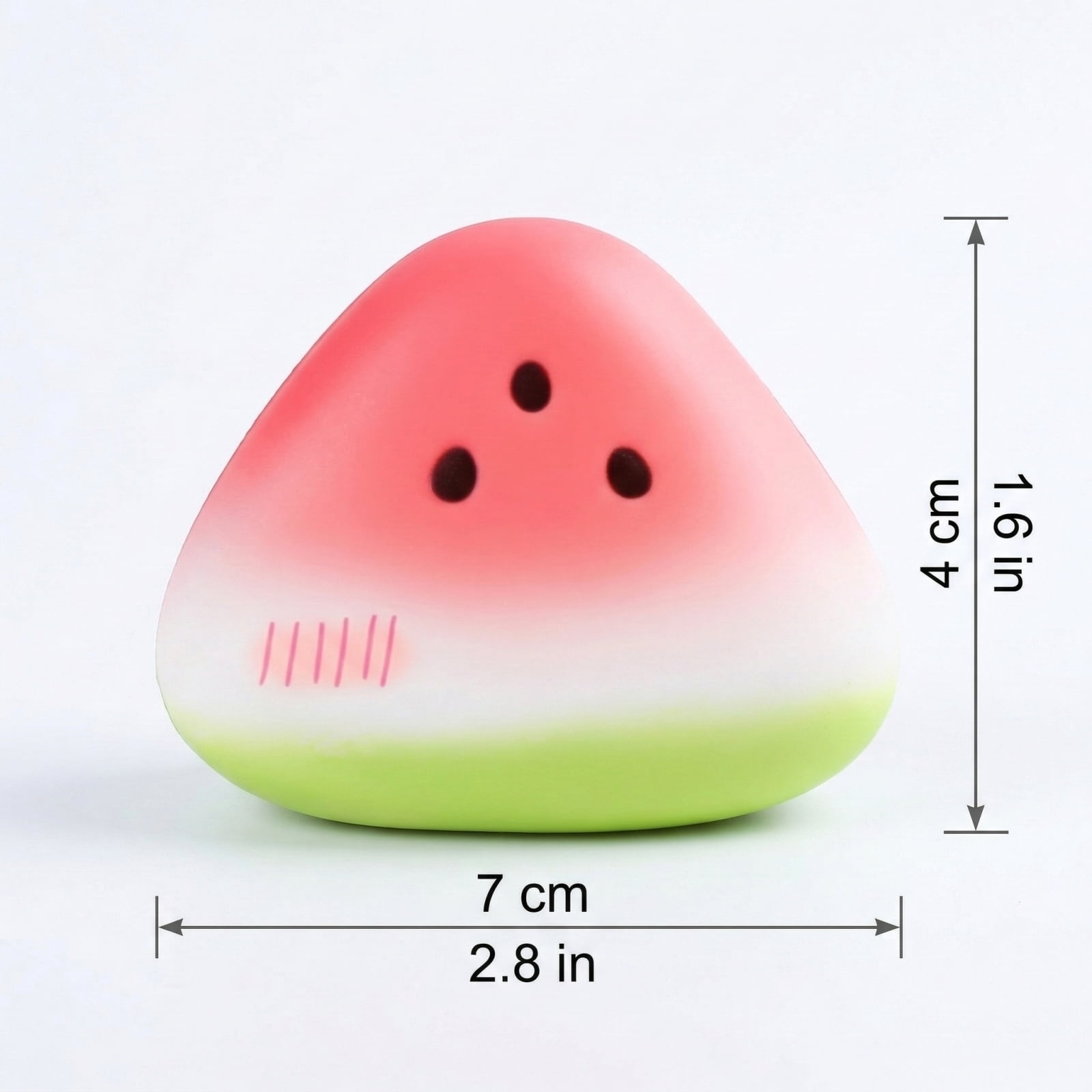 Cute Watermelon Squishy Stress Ball, Slow Rising Soft Scented Design, Decorative Fruit Ornament for Indoor Desk Display