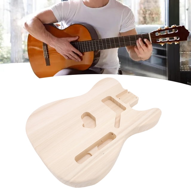 Wooden Electric Guitar Body Replacement for TL Style Poplar Wood Unfinished Stringed Instrument Body