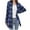 Blue coats 01, variant on USSUMA Women's Open Front Cardigan Buffalo Plaid Shirt Kimono Cardigan Sweater Jacket Coats