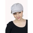 thumbnail image 4 of Linen Blend Military Cadet Hat (LIGHT GRAY), 4 of 5