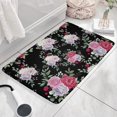 thumbnail image 3 of Pioneer Flower Floral Print Flannel Non Slip Door Rugs,Washable Door Mats Indoor,Decorative Door Mats,Dirt-Resistant and Absorbent Doormat for Entrance,Bedroom,Kitchen,Bathroom,31.5"x17", 3 of 4