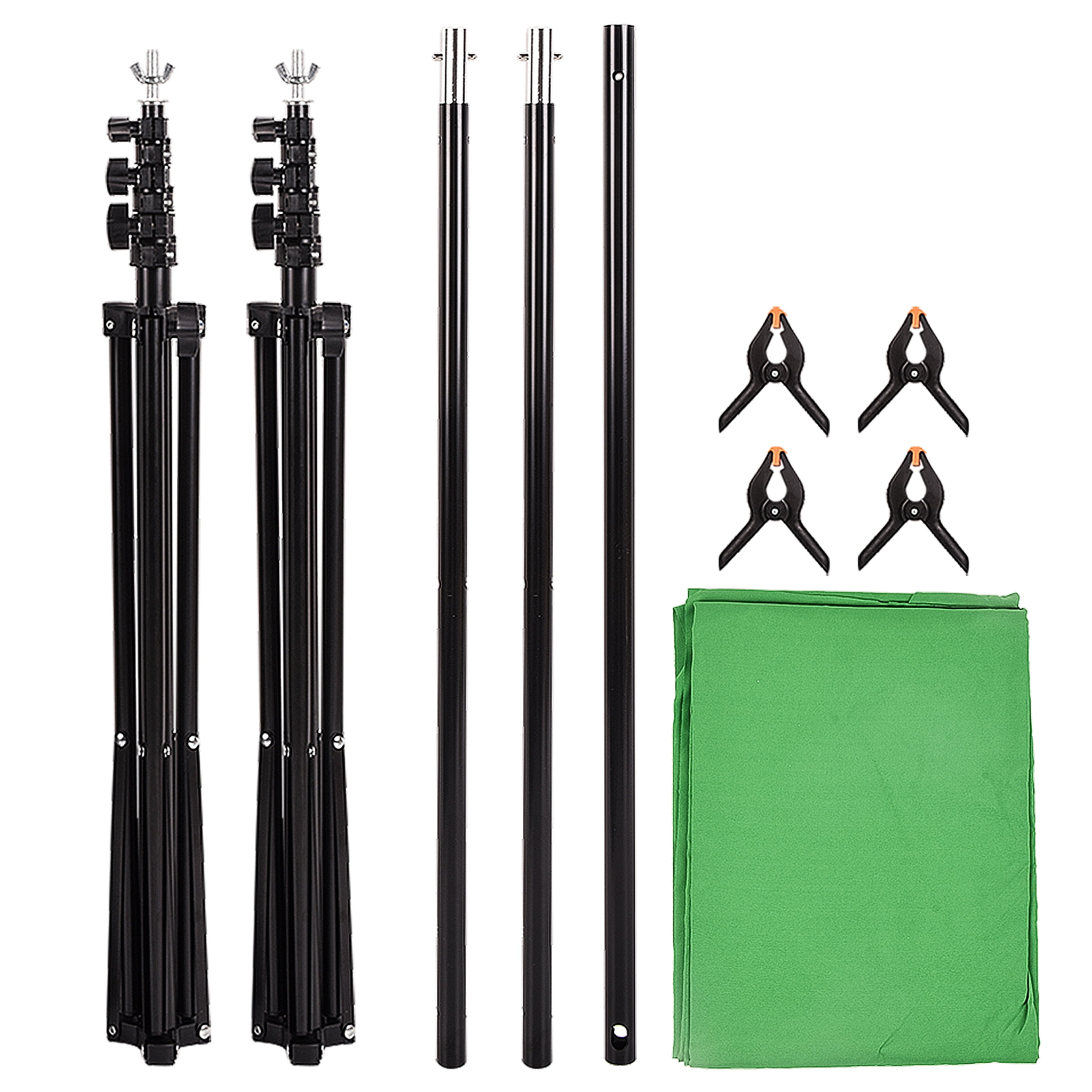 Dawot Green Screen Backdrop Stand Kit, 6.56 x 9.85ft Photography Background Support Stand with