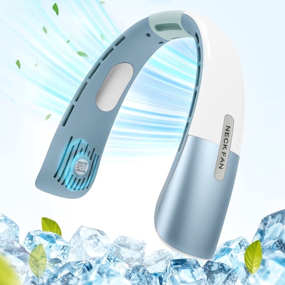 Portable Neck Fan, Personal Fan with Necksupport 5000mAh Battery - Rechargeable Fan Wearable Bladeless - 5 Speeds Cooling Hands-Free Fan for Indoor Outdoor Sports
