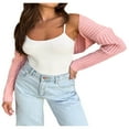 thumbnail image 3 of Women Ultra-short Knitted Sweater Coat, 3 of 8
