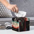 thumbnail image 6 of Yiaed Glitch Screaming Skull Print Tissue Box Cover, PU Leather Decorative Organizer for Tabletop, Bathroom, Car, Office Creative Decorative, 6 of 7