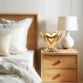 thumbnail image 5 of Home Mantle Decor Accents, Heart Statue Minimalist Heart Decoration Peace Sign Hand Sculpture for Shelf Decor Gold Decor for Living Room, Office, Dining Table Mother's Day Gifts, 5 of 8
